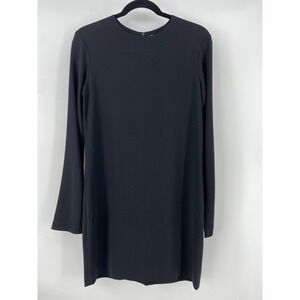 Helmut Lang Dress Womens 8 Black Shift Little Minimalist Classic Office